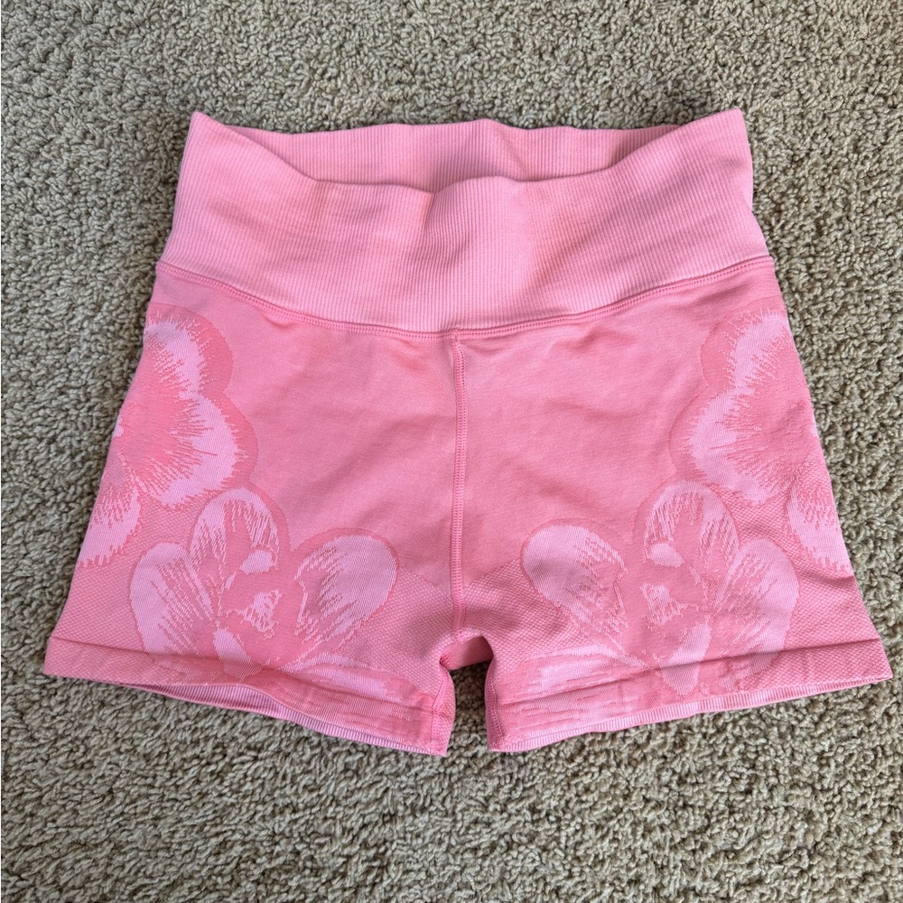 Aerie Pink Floral Athletic Shorts